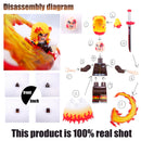 Lego Rengoku Hashira da Chama | Blocos de Montar Efeito Fogo Full Set