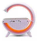 Luminária Rgb Caixa Som G Speaker Carregador Indução Relógio