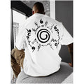 Camiseta Oversized Branca - Selo da Raposa de Nove Caudas (Naruto)