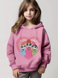 Moletom infantil com capuz As Meninas Super Poderosas (Florzinha, Lindinha e Docinho)