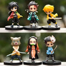 Action Figure KIT Demon Slayer Chibi (6 Peças)
