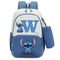 Mochila Escolar Stitch Infantil c/ Estojo | Kit Personalizado Letra Disney