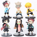 Action Figure KIT Demon Slayer Chibi (6 Peças)