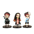 Action Figure KIT Demon Slayer Chibi (6 Peças)