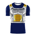 Camiseta Cosplay Goku/Vegeta | Fitness Manga Curta para Homens