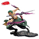Figura Roronoa Zoro One Piece | Modelo de Ação Três Espadas 10cm