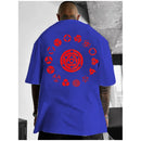 Camiseta Oversized Branca - Selo da Raposa de Nove Caudas (Naruto)