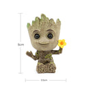 Action figure | mini baby groot  guardiões da galáxia para decoração | vaso de planta