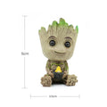 Action figure | mini baby groot  guardiões da galáxia para decoração | vaso de planta