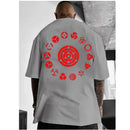 Camiseta Oversized Branca - Selo da Raposa de Nove Caudas (Naruto)