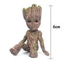 Action figure | mini baby groot  guardiões da galáxia para decoração | vaso de planta