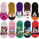 Kit 10 Pares Meias Curtas Disney | Antiderrapante, Casual e Divertida (Unissex)