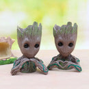 Action figure | mini baby groot  guardiões da galáxia para decoração | vaso de planta