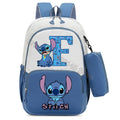 Mochila Escolar Stitch Infantil c/ Estojo | Kit Personalizado Letra Disney