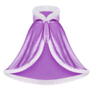 Vestido Rapunzel Princesa Disney (Luxo) | Fantasia Infantil Manga Longa Tule e Paetês