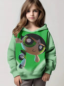 Moletom infantil com capuz As Meninas Super Poderosas (Florzinha, Lindinha e Docinho)