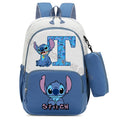 Mochila Escolar Stitch Infantil c/ Estojo | Kit Personalizado Letra Disney