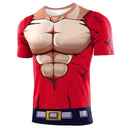 Camiseta Cosplay Goku/Vegeta | Fitness Manga Curta para Homens