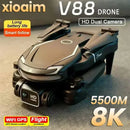 Drone V88 Profissional 8K Ultra HD com GPS | Dual Câmera, Estabilização EIS, 5G Wi-Fi e 720° Anticolisão