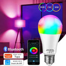 Lâmpada Inteligente E27 RGB Bluetooth (220V) | Dimerizável, 16 Milhões de Cores e Sincronização com Música via APP Tuya