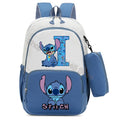 Mochila Escolar Stitch Infantil c/ Estojo | Kit Personalizado Letra Disney