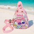 Bolsa Tiracolo Stitch e Angel | Sling Bag Nylon | Lilo & Stitch