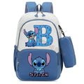 Mochila Escolar Stitch Infantil c/ Estojo | Kit Personalizado Letra Disney
