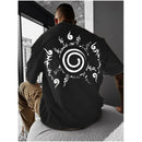 Camiseta Oversized Branca - Selo da Raposa de Nove Caudas (Naruto)