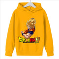 Moletom Infantil Dragon Ball Super Goku SSJ | Com Capuz, Unissex, 3 a 14 Anos