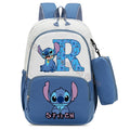 Mochila Escolar Stitch Infantil c/ Estojo | Kit Personalizado Letra Disney