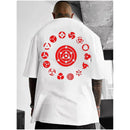 Camiseta Oversized Branca - Selo da Raposa de Nove Caudas (Naruto)