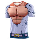 Camiseta Cosplay Goku/Vegeta | Fitness Manga Curta para Homens