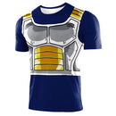 Camiseta Cosplay Goku/Vegeta | Fitness Manga Curta para Homens