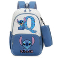 Mochila Escolar Stitch Infantil c/ Estojo | Kit Personalizado Letra Disney
