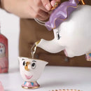 Conjunto de Chá Disney A Bela e a Fera | Bule Madame Samovar e Xícara Zip (Cerâmica/Porcelana)
