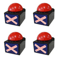Buzzer de Resposta para Jogos de Quiz | Botão de Alarme com Luz e Som (Vermelho)