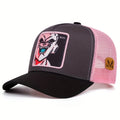 Boné Trucker Majin Buu DBZ | Tela Rosa e Patch Bordado Exclusivo